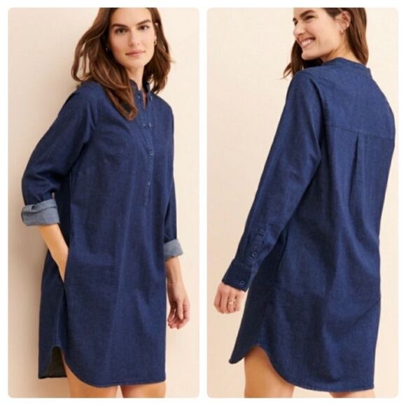 Universal Standard Dresses & Skirts - Universal Standard || Hannah Denim Shirt Dress Dark Indigo medium 18/20 NWT